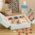 Luxury Cream Color Box For ladies Jewelry custom logo jewelry box
